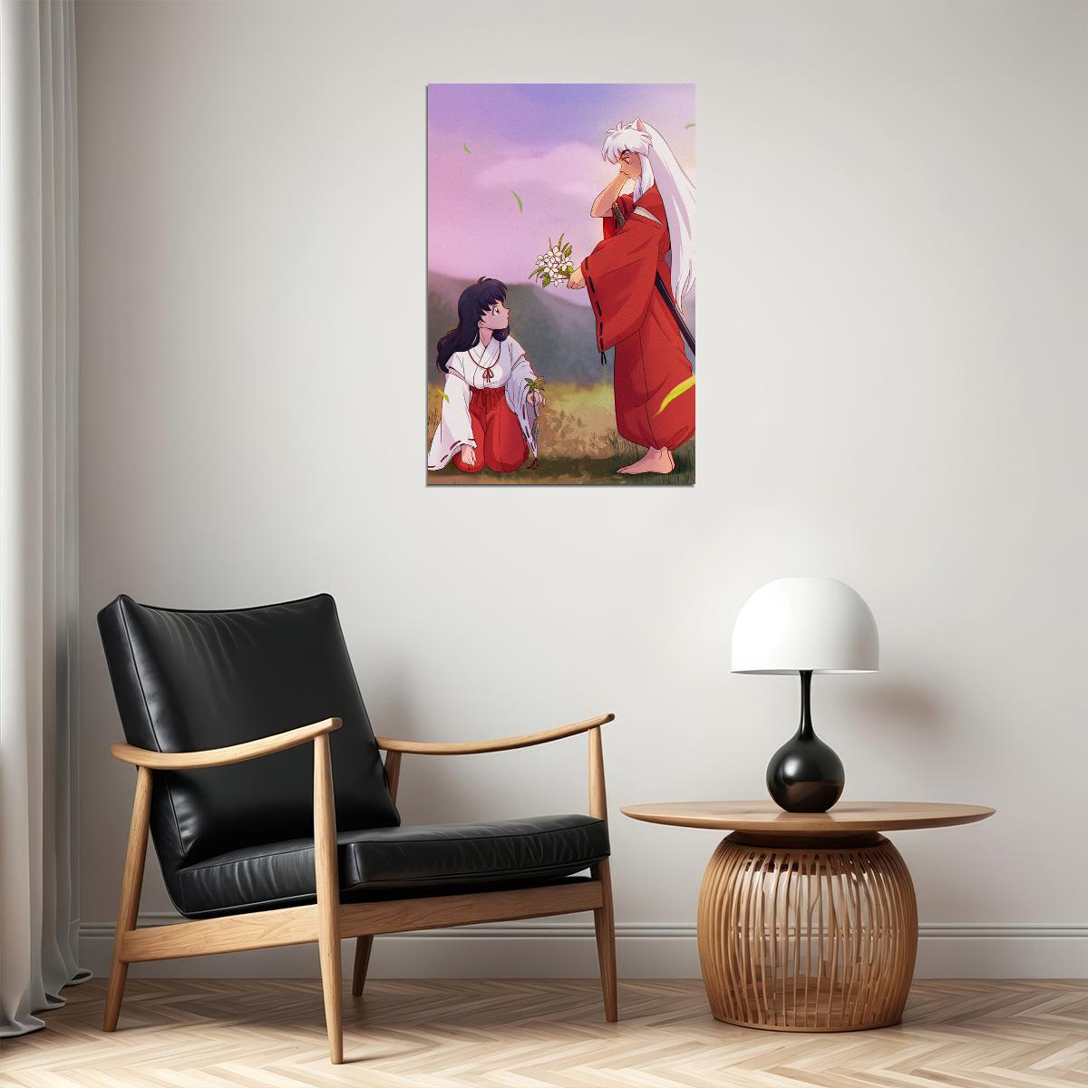 Inu Yasha Anime Fight Scene Artwork Poster Wall Art Print Home Wall Decor