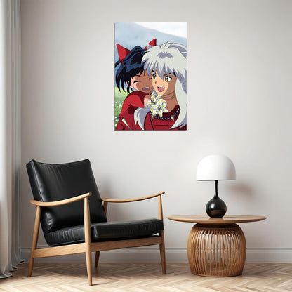Inu Yasha Anime Fight Scene Poster Wall Art Print Home Wall Decor