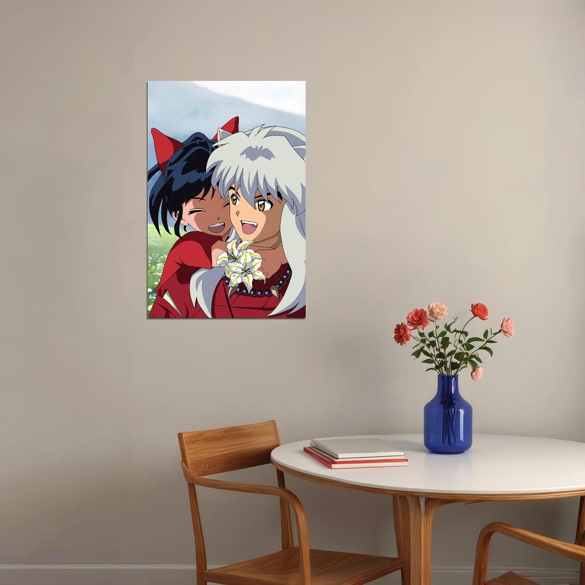 Inu Yasha Anime Fight Scene Poster Wall Art Print Home Wall Decor