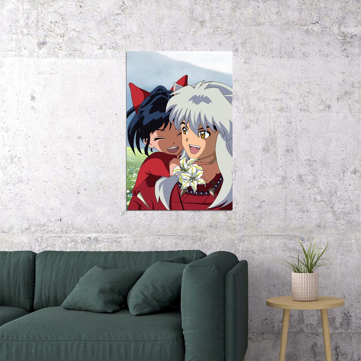 Inu Yasha Anime Fight Scene Poster Wall Art Print Home Wall Decor