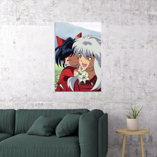 Inu Yasha Anime Fight Scene Poster Wall Art Print Home Wall Decor
