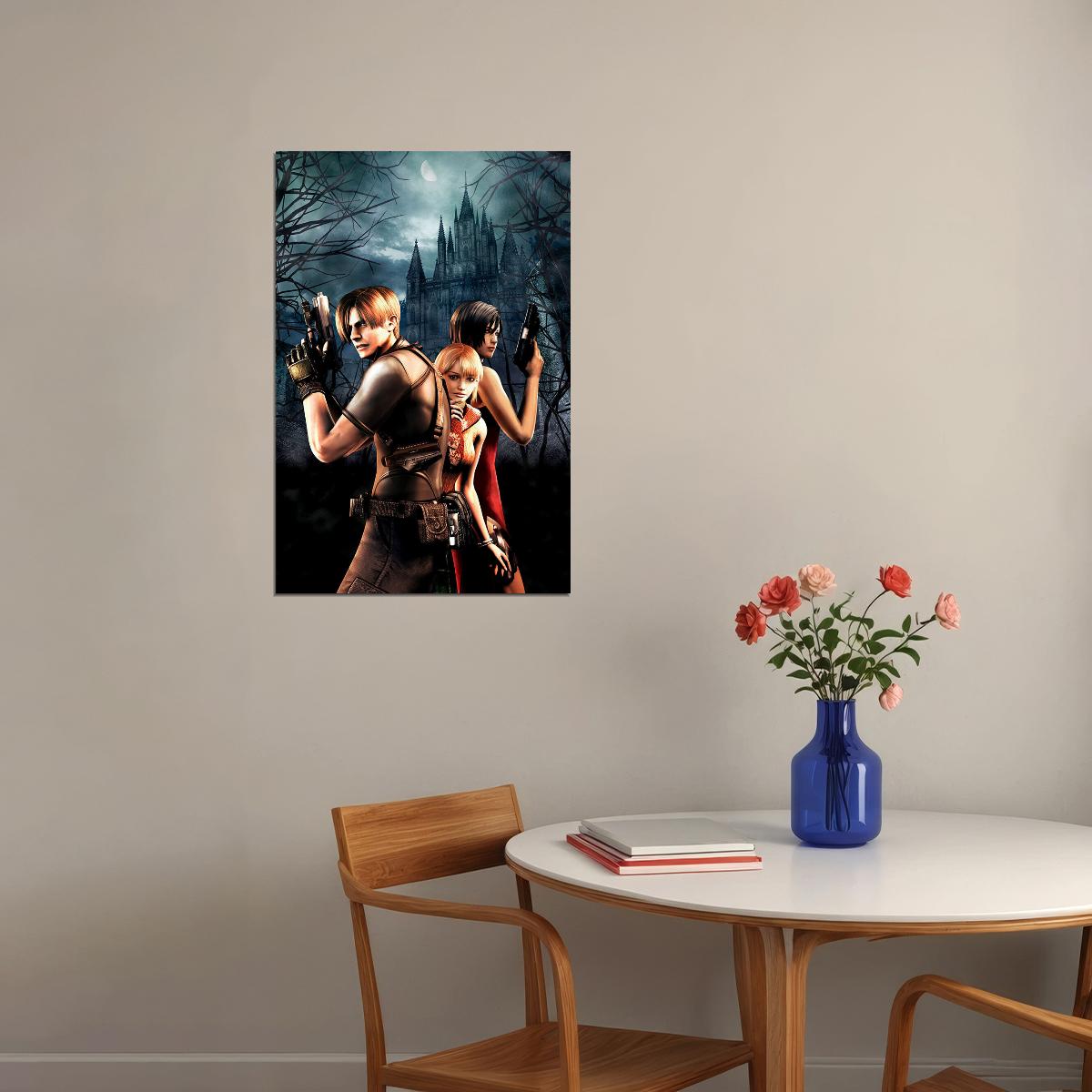 Resident Evil 4 Movie Action Horror Poster Wall Art Print Home Wall Decor