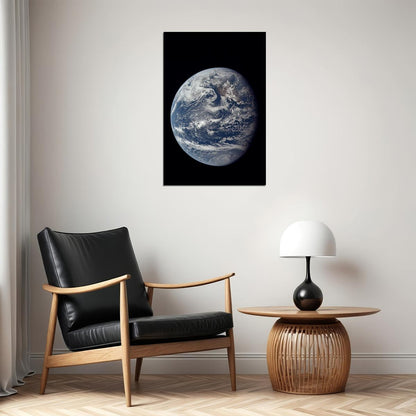 Planet Earth As Seen From Apollo Poster Wall Art Print Home Wall Decor