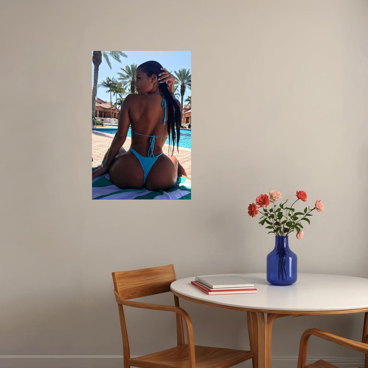Haul Ass Sexy Female Model Hot Girl Poster Wall Art Print Home Wall Decor