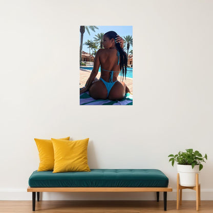 Haul Ass Sexy Female Model Hot Girl Poster Wall Art Print Home Wall Decor