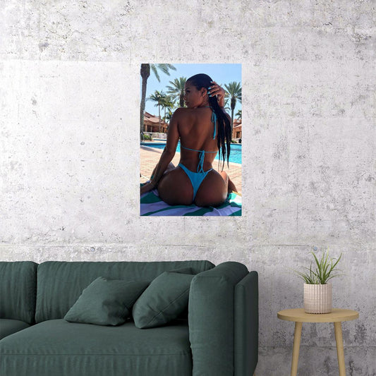Haul Ass Sexy Female Model Hot Girl Poster Wall Art Print Home Wall Decor