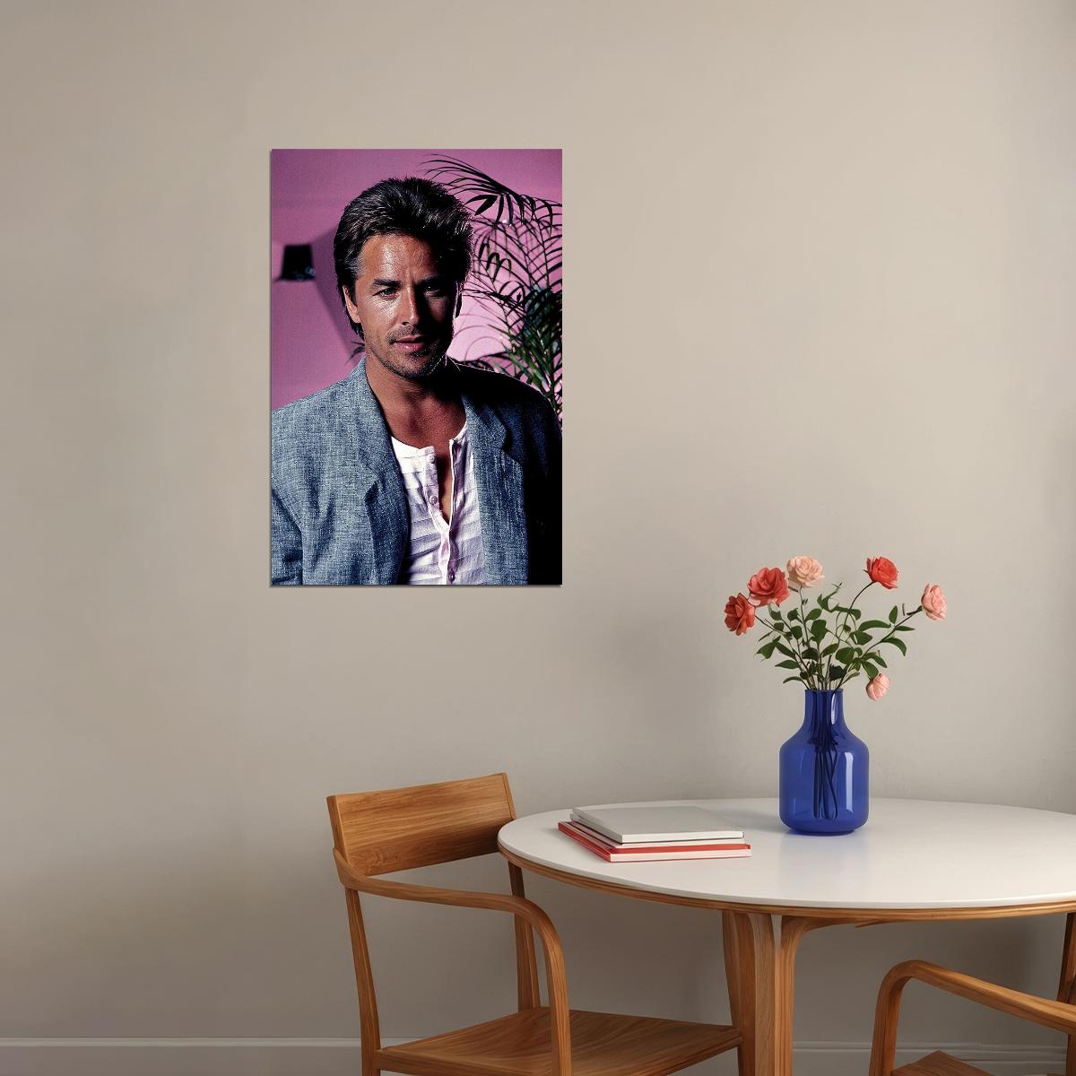 Don Johnson Tv Actor Charisma In Ocean Poster Wall Art Print Home Wall Decor
