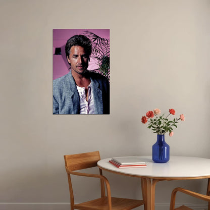 Don Johnson Tv Actor Charisma In Ocean Poster Wall Art Print Home Wall Decor