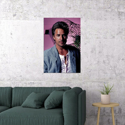 Don Johnson Tv Actor Charisma In Ocean Poster Wall Art Print Home Wall Decor