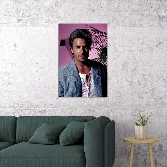 Don Johnson Tv Actor Charisma In Ocean Poster Wall Art Print Home Wall Decor