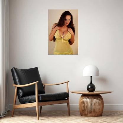 Gia Marie Yellow Bikini Sexy Female Model Poster Wall Art Print Home Wall Decor