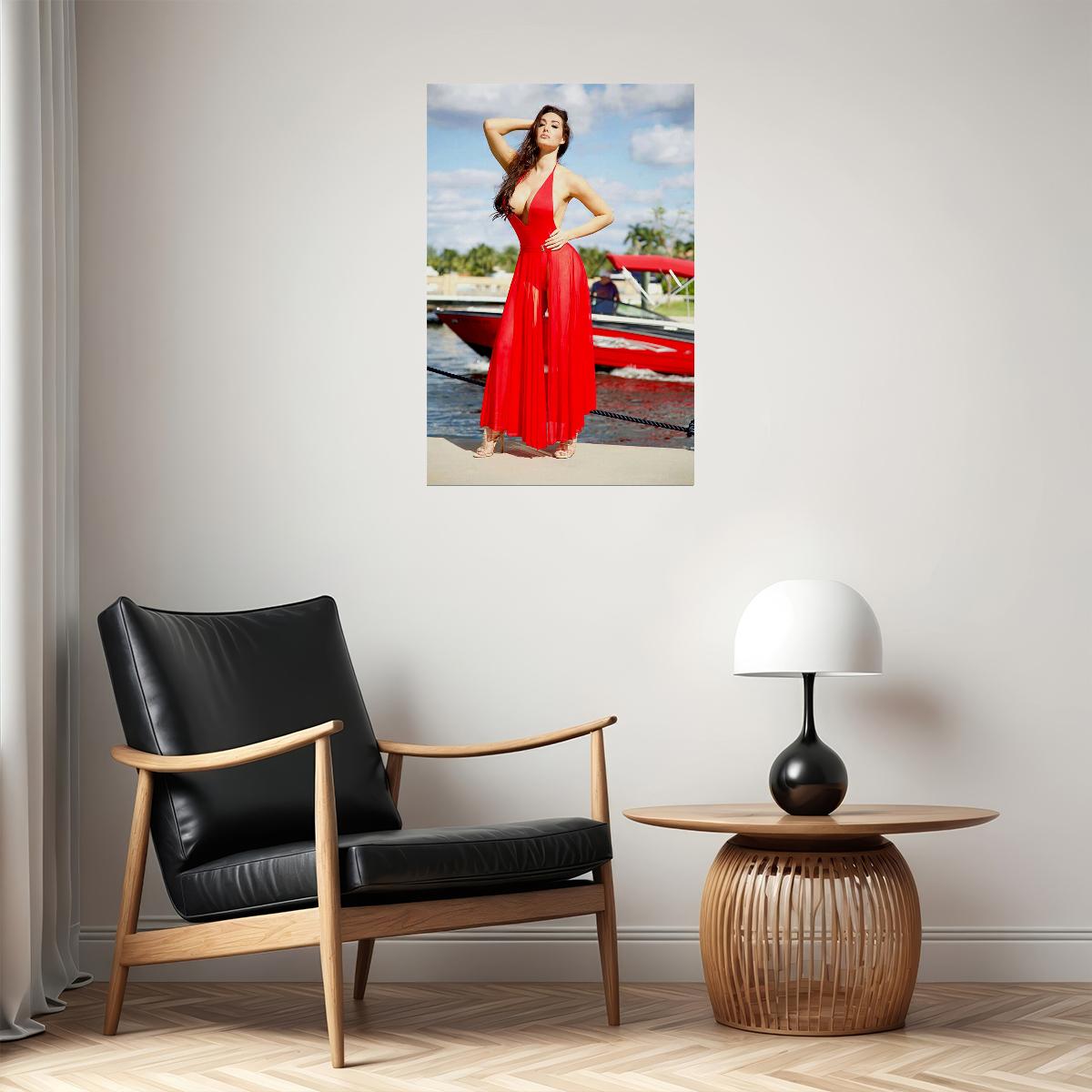 Gia Marie Red Bikini Sexy Female Model Poster Wall Art Print Home Wall Decor