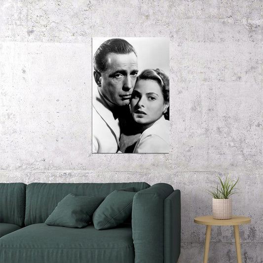 Casablanca Bogart Bergman Movie Romantic Poster Wall Art Print Home Wall Decor