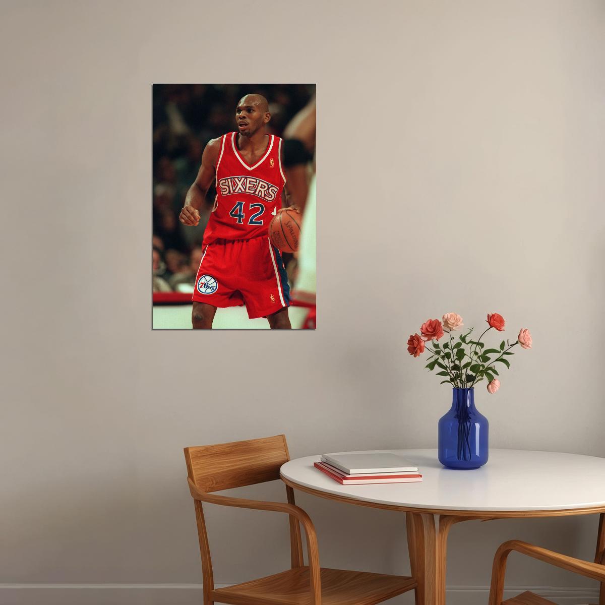 Jerry Stackhouse Philadelphia Basketball Poster Wall Art Print Home Wall Decor