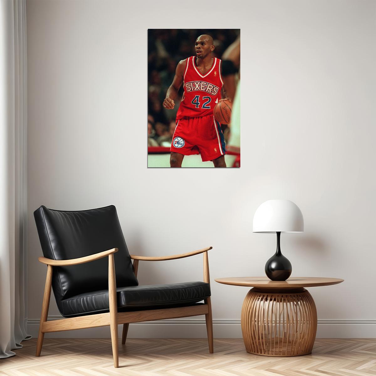 Jerry Stackhouse Philadelphia Basketball Poster Wall Art Print Home Wall Decor
