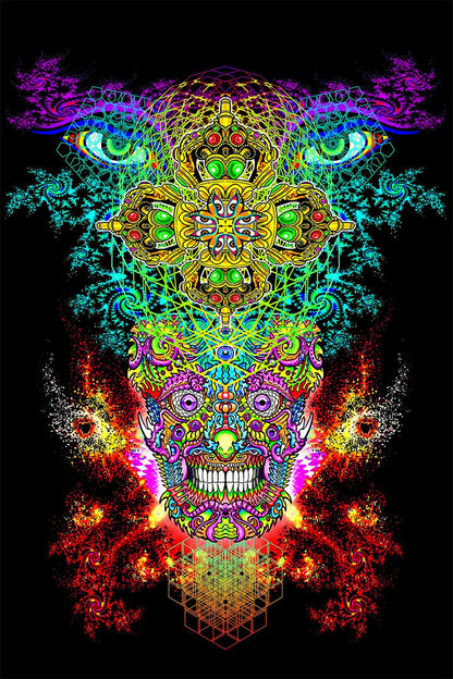 Psychedelic Peace Quad Artwork Poster Wall Art Print Home Wall Decor