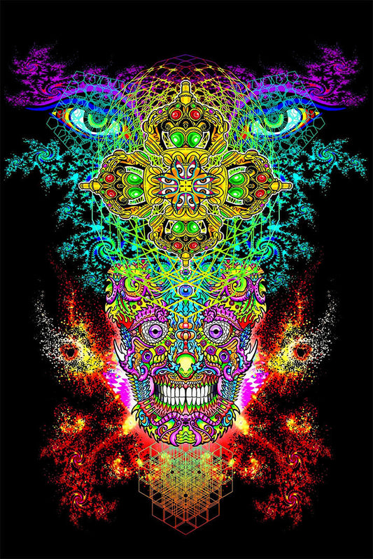 Psychedelic Peace Quad Artwork Poster Wall Art Print Home Wall Decor
