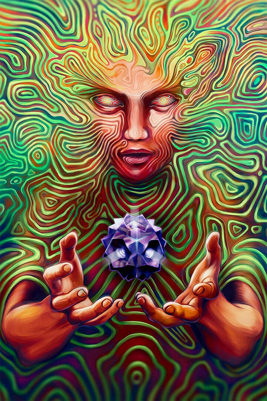 Psychedelic Peace Quad Artwork Colorful Poster Wall Art Print Home Wall Decor