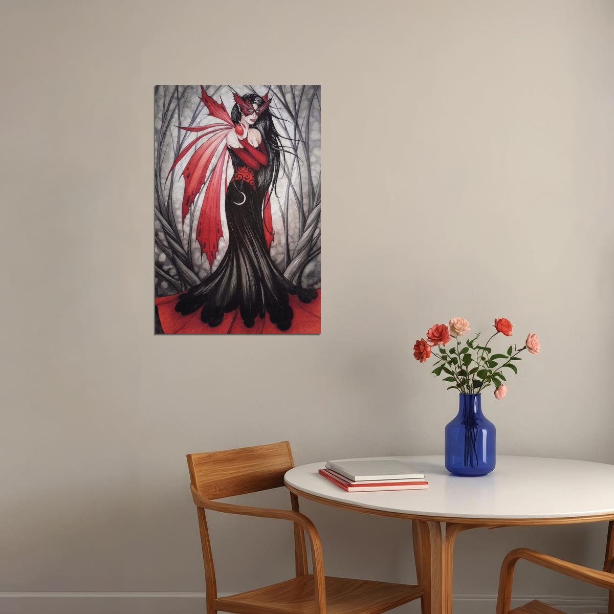 Mask Of Autmn Fantasy Fairy Artwork Poster Wall Art Print Home Wall Decor