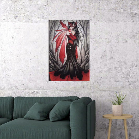 Mask Of Autmn Fantasy Fairy Artwork Poster Wall Art Print Home Wall Decor