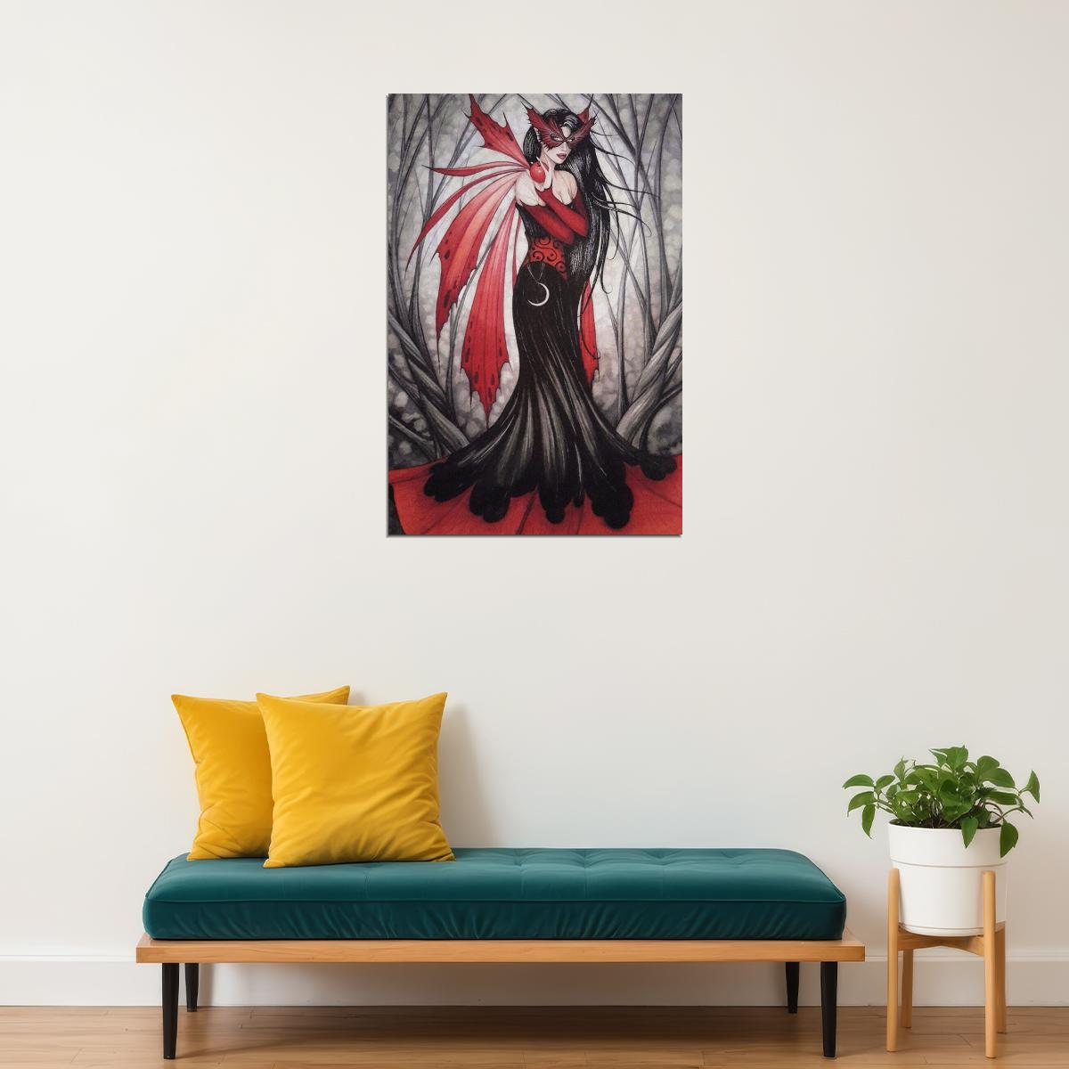 Mask Of Autmn Fantasy Fairy Artwork Poster Wall Art Print Home Wall Decor