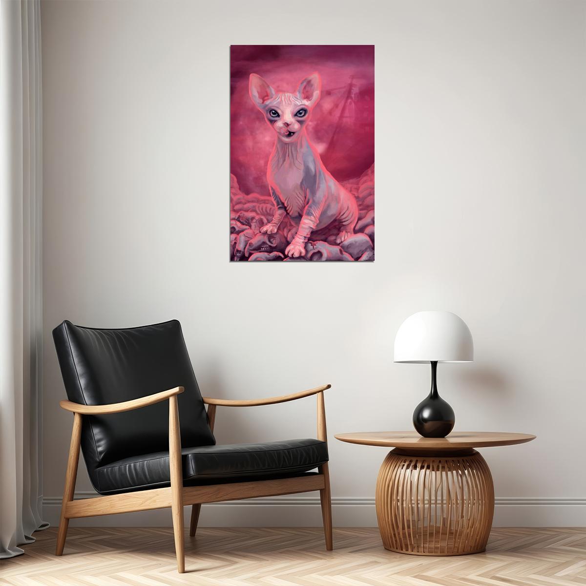 Sphinx As An Alien Visitors Artwork Poster Wall Art Print Home Wall Decor