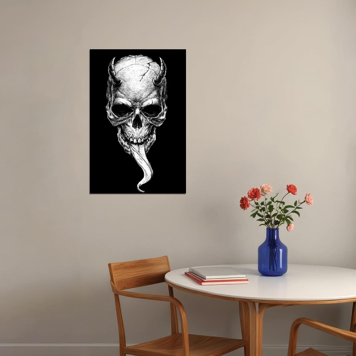 American Hardcore Skull Artwork Poster Wall Art Print Home Wall Decor