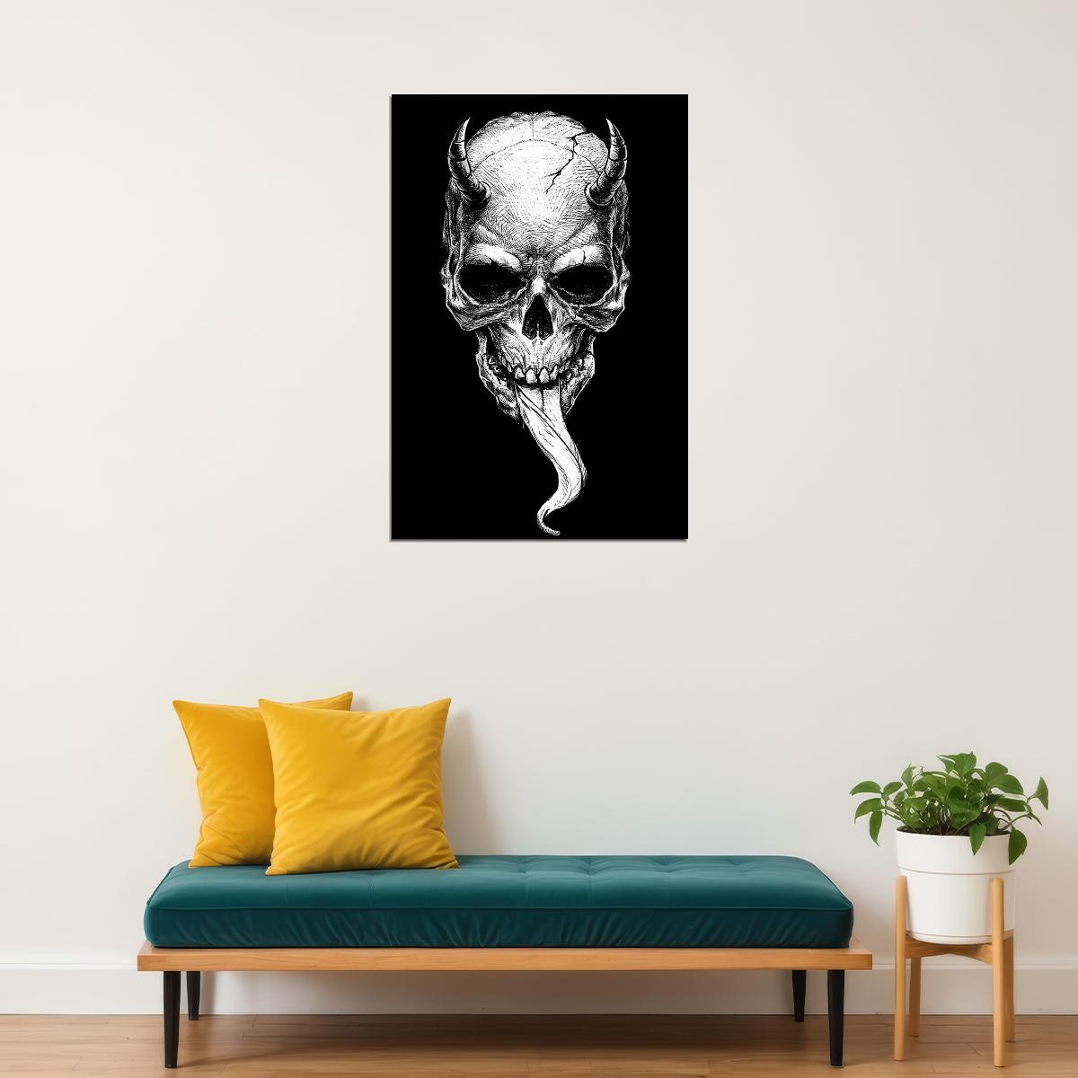 American Hardcore Skull Artwork Poster Wall Art Print Home Wall Decor