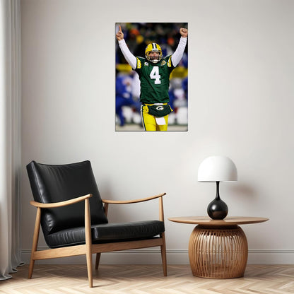 Brett Favre Green Bay Football Poster Wall Art Print Home Wall Decor