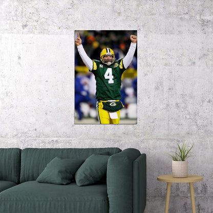 Brett Favre Green Bay Football Poster Wall Art Print Home Wall Decor