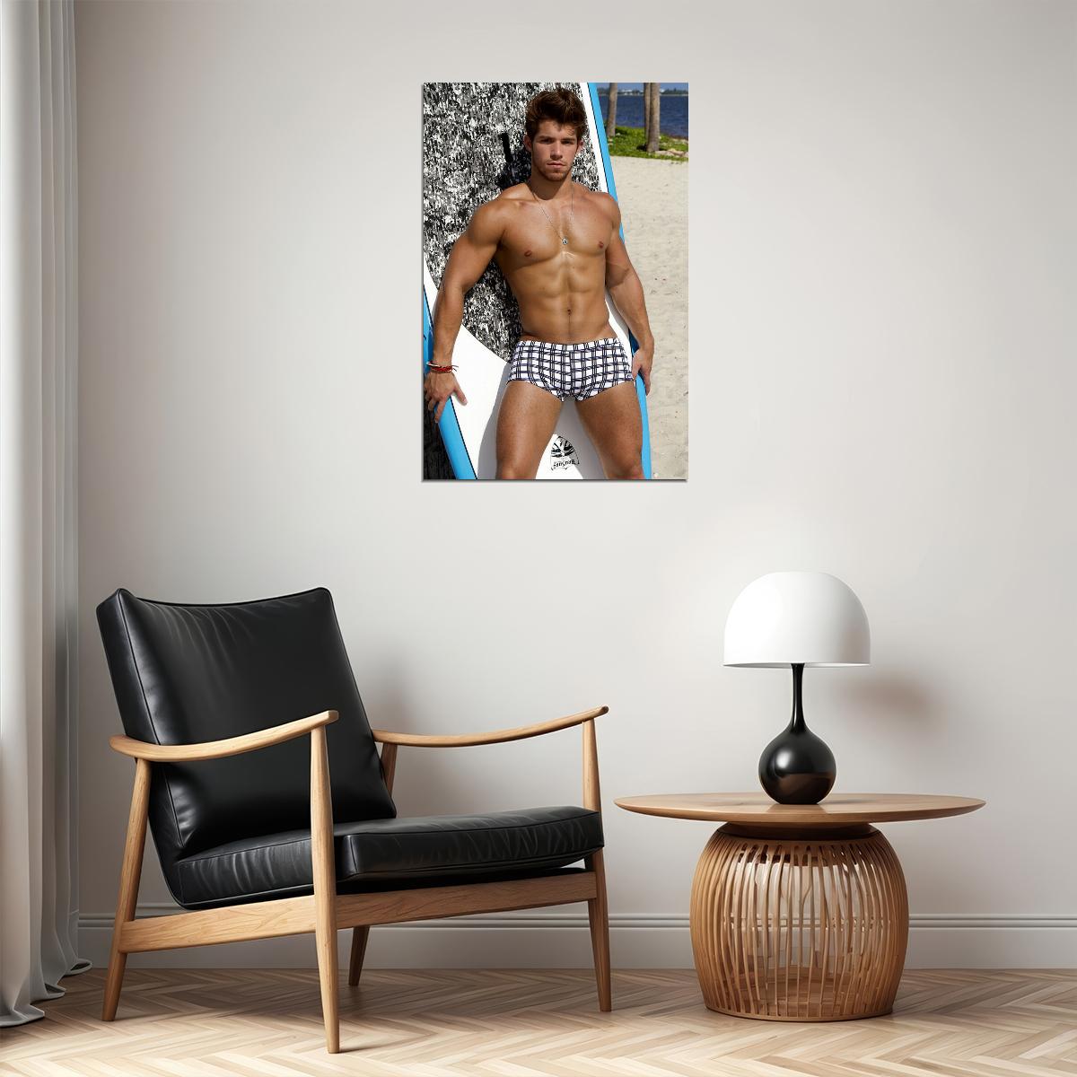 Student Boy Surfer Sexy Male Poster Wall Art Print Home Wall Decor