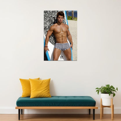 Student Boy Surfer Sexy Male Poster Wall Art Print Home Wall Decor