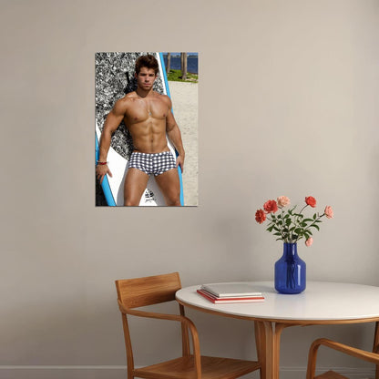 Student Boy Surfer Sexy Male Poster Wall Art Print Home Wall Decor