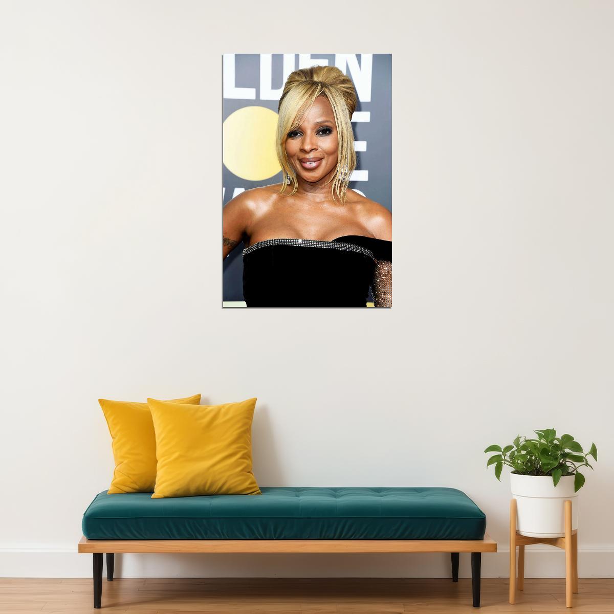 Mary J Blige Posed Singer Poster Wall Art Print Home Wall Decor