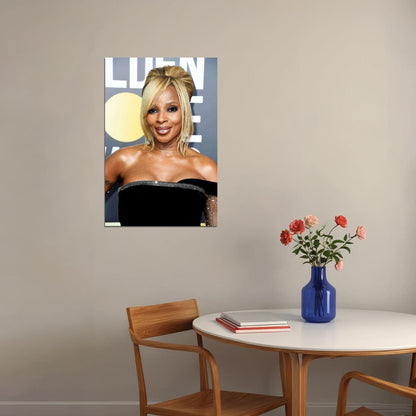 Mary J Blige Posed Singer Poster Wall Art Print Home Wall Decor