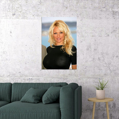 Pamela Pam Aderson With Dark Clothes Poster Wall Art Print Home Wall Decor