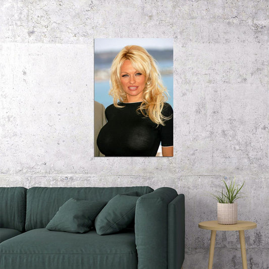 Pamela Pam Aderson With Dark Clothes Poster Wall Art Print Home Wall Decor
