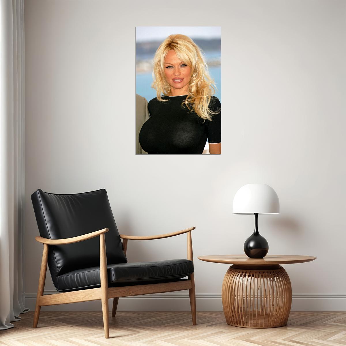 Pamela Pam Aderson With Dark Clothes Poster Wall Art Print Home Wall Decor