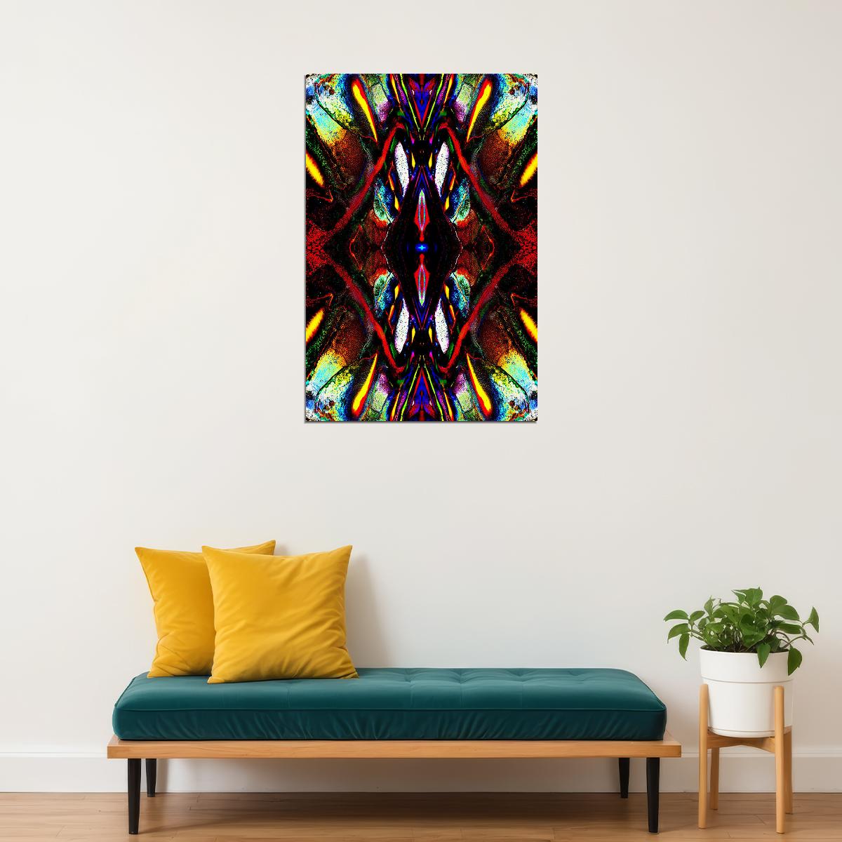 Pshychedelic Peyote Artwork Poster Wall Art Print Home Wall Decor