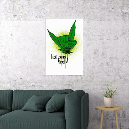 Marijuana Weed Finger Poster Wall Art Print Home Wall Decor