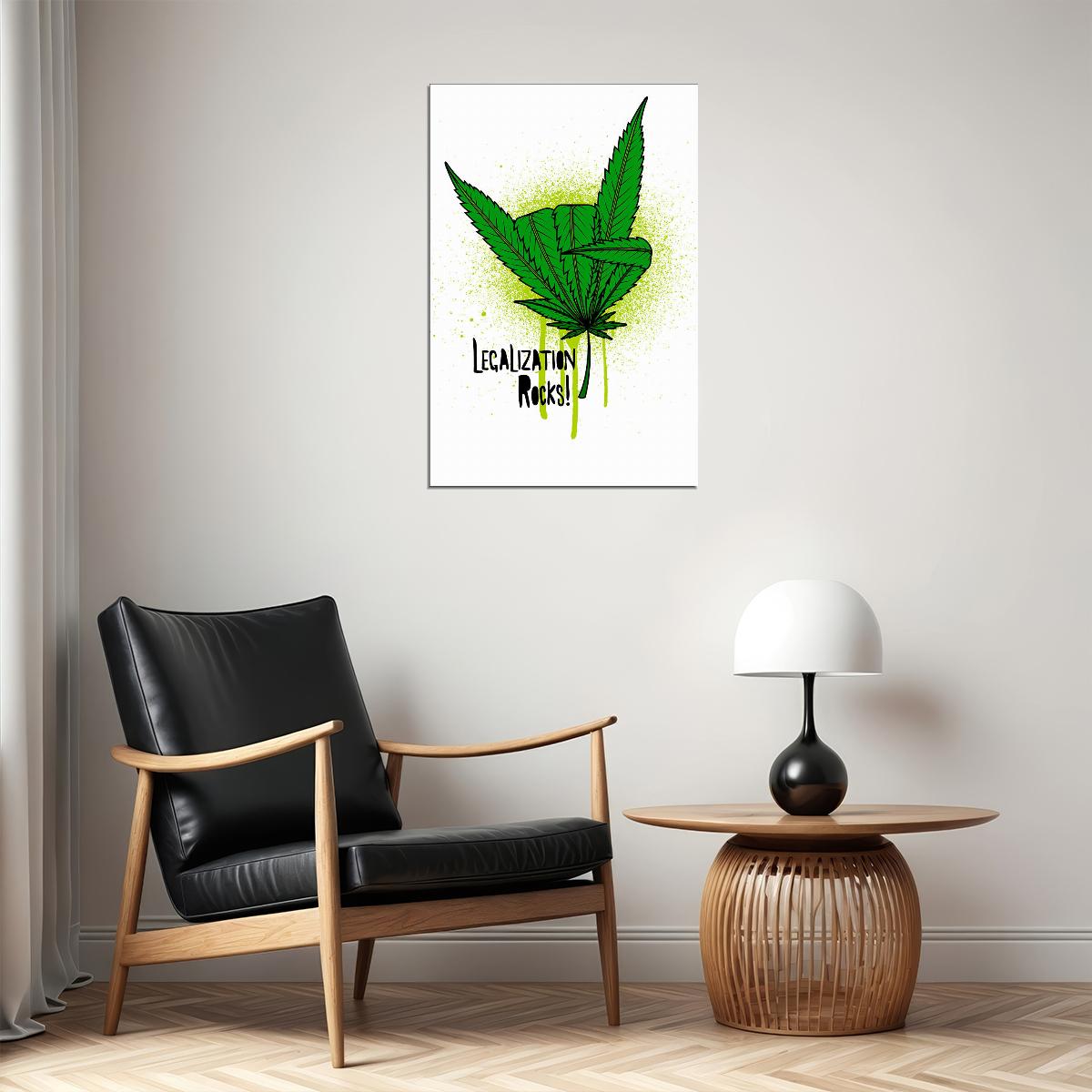 Marijuana Weed Finger Poster Wall Art Print Home Wall Decor
