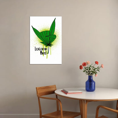 Marijuana Weed Finger Poster Wall Art Print Home Wall Decor