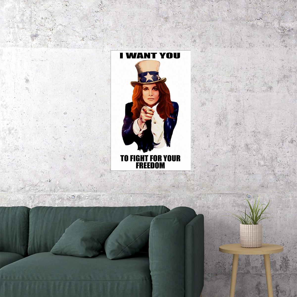 I Want You Sexy Female Model Poster Wall Art Print Home Wall Decor