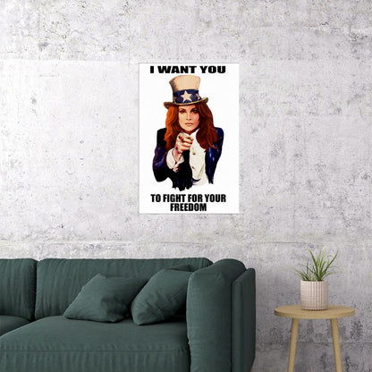 I Want You Sexy Female Model Poster Wall Art Print Home Wall Decor