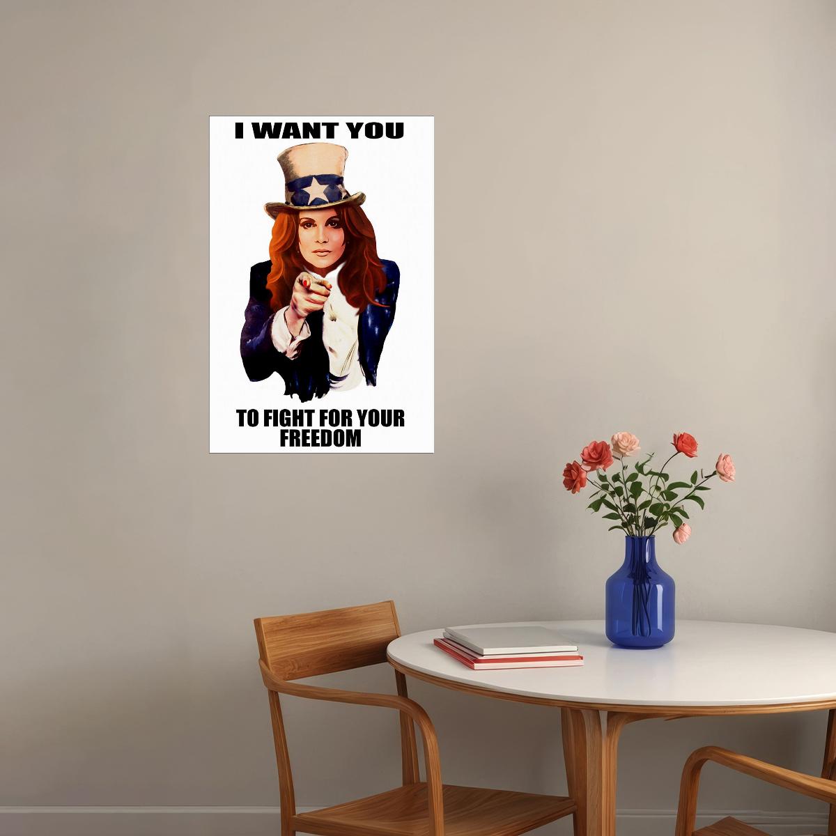 I Want You Sexy Female Model Poster Wall Art Print Home Wall Decor
