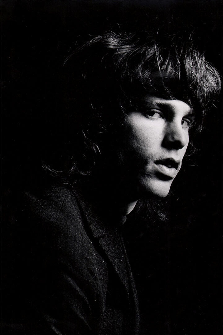 Jim Morrison Doors Facing Left Black and White Poster Wall Art Print Home Wall Decor