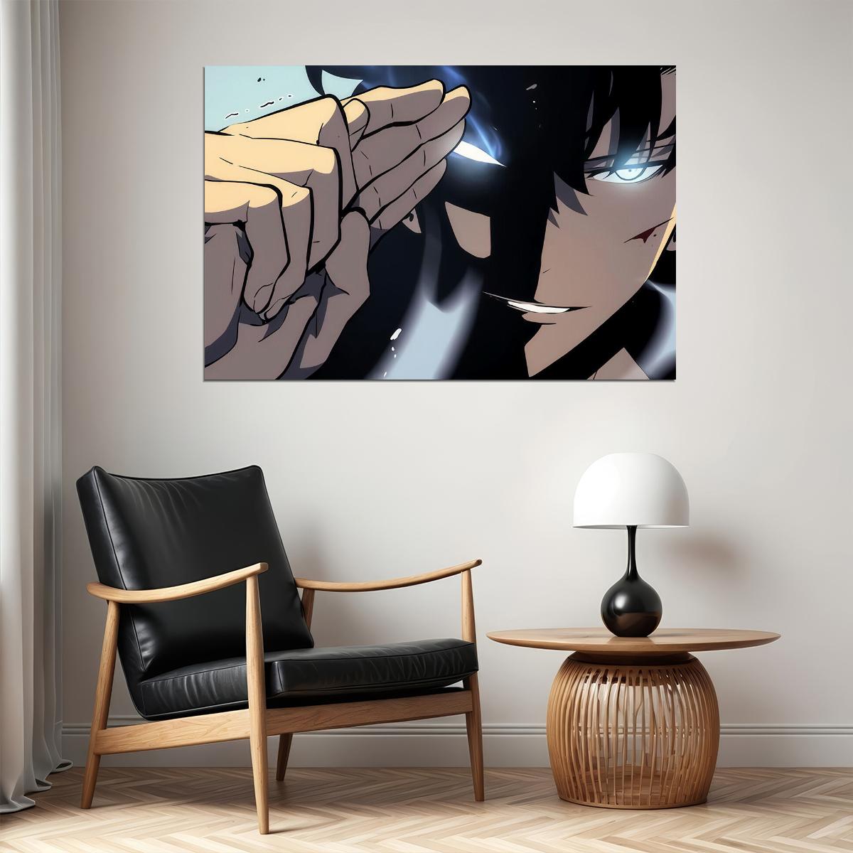 Solo Leveling War Monster Fight Video Game Poster Wall Art Print Home Wall Decor