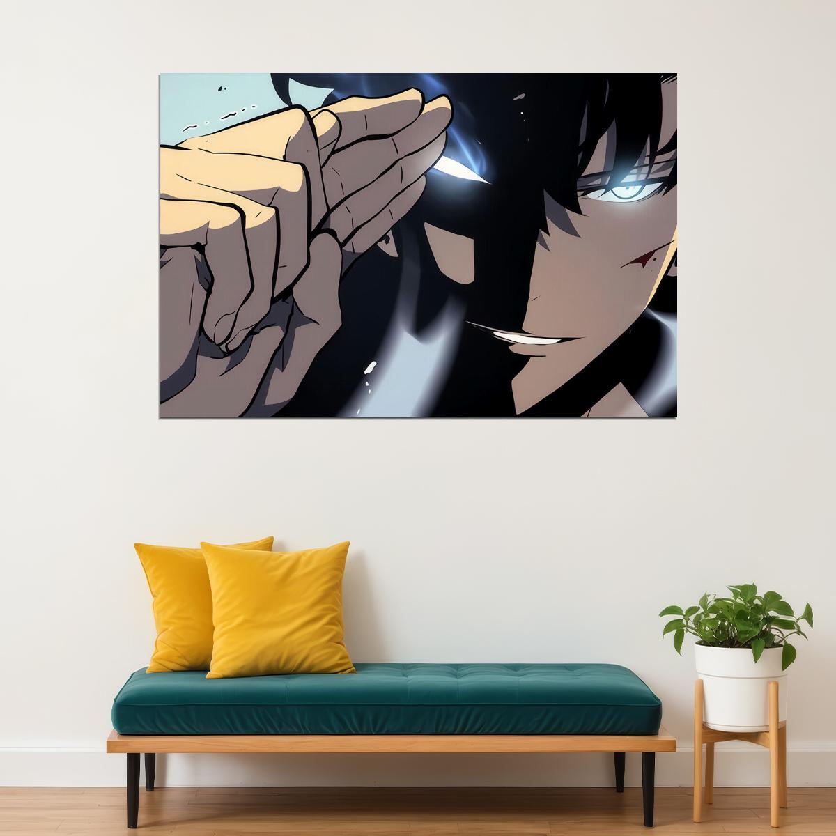 Solo Leveling War Monster Fight Video Game Poster Wall Art Print Home Wall Decor