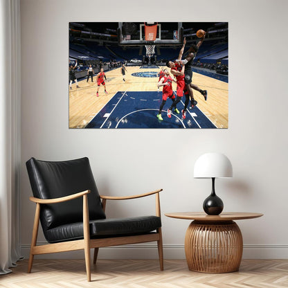 Anthony Edwards Minnesota Dunk Nba Poster Wall Art Print Home Wall Decor