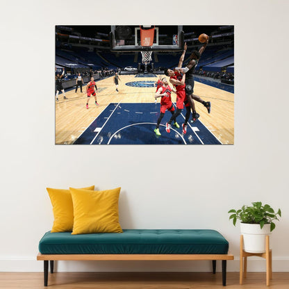 Anthony Edwards Minnesota Dunk Nba Poster Wall Art Print Home Wall Decor